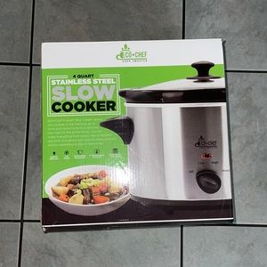 Eco+chef 4 quart stainless steel slow cooker